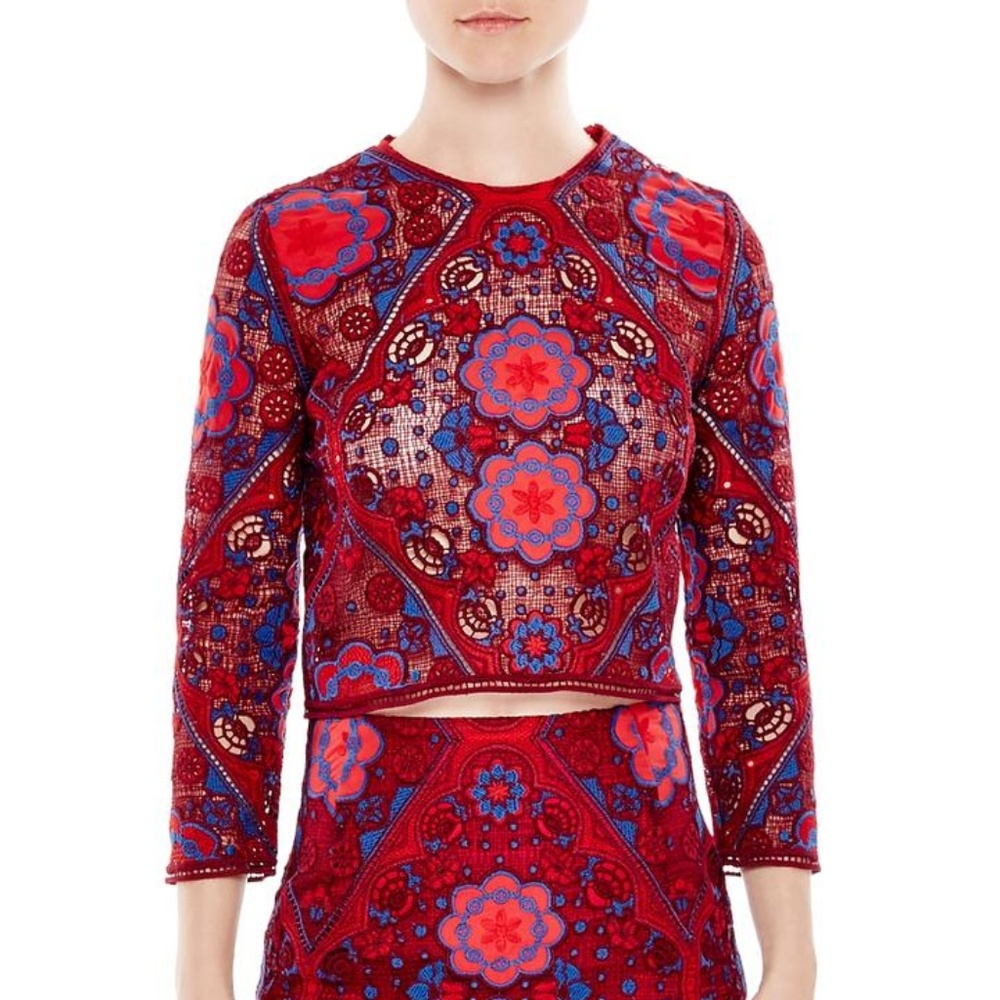 Sandro Paris Iris Medallion Lace Top (Sandro Sz 1)